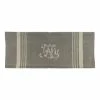 French Country - Pale Grey Stripe Monogram Tea Towel