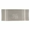 French Country - Natural & White Stripe Monogram Tea Towel