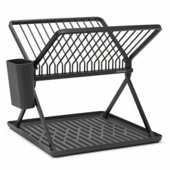 Brabantia - Foldable Dish Drying Rack Dark Grey