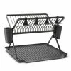 Brabantia - Foldable Dish Drying Rack Large Dark Grey
