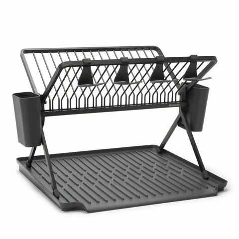 Brabantia - Foldable Dish Drying Rack Large Dark Grey