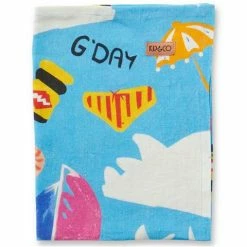 Kip & Co - Aussie Icons Linen Tea Towel