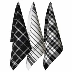 Ogilvies Designs - Jumbo Tea Towel Set Black 3pce