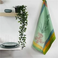 Garnier-Thiebaut - Tea Towel Aloe Vera Vert 56x77cm