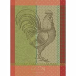 Garnier-Thiebaut - Tea Towel Le Coq Vert 56x77cm