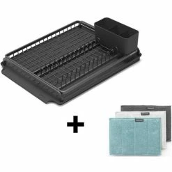 Brabantia - Dish Drying Rack & Microfibre Cleaning Pads