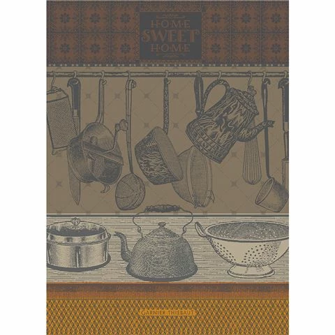 Garnier-Thiebaut - Tea Towel Home Sweet Home Safran 56x77cm