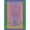 Garnier-Thiebaut - Tea Towel Lavande Mauve W/Green Border 56x77cm