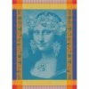 Garnier-Thiebaut - Tea Towel Mona Lisa Bleu 56x77cm