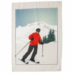 L'Ensoleillade - Tea Towel Les Alpes Skier