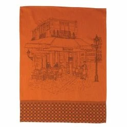 L'Ensoleillade - Tea Towel Bistrot Orange & Black