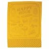 L'Ensoleillade - Tea Towel Bistrot Happy Hour Yellow & Grey