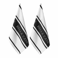 Ladelle - Bella Casa Kitchen Towel Black Set 2pce