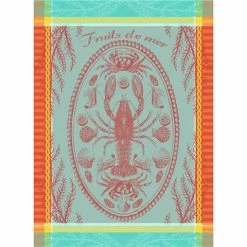 Garnier-Thiebaut - Tea Towel Maree Basse Lie De Vin 56x77cm