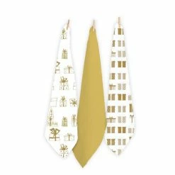 Rans - Christmas Gift Tea Towel Set 3pce Gold