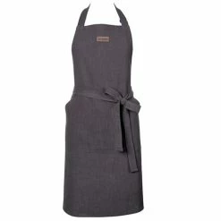 Ogilvies Designs - Ramie Eco Kitchen Apron Charcoal
