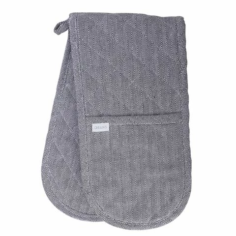 Rans - Herringbone Double Oven Mitt Black