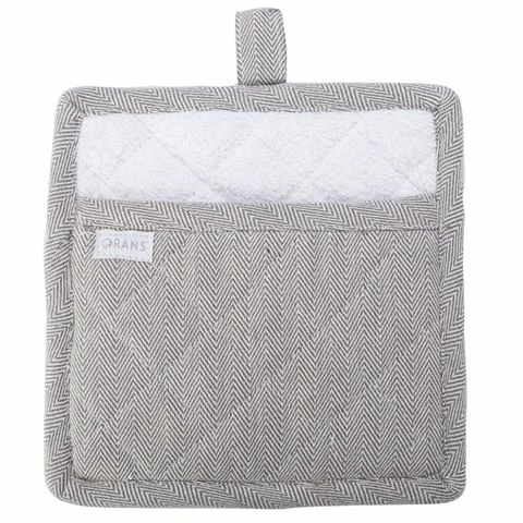 Rans - Herringbone Pot Holder Charcoal