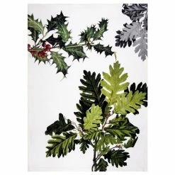 Napking - Linen Tea Towel Ilex Pattern 2