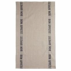 Charvet Editions - Tea Towel Bon Appetit Black 77cm
