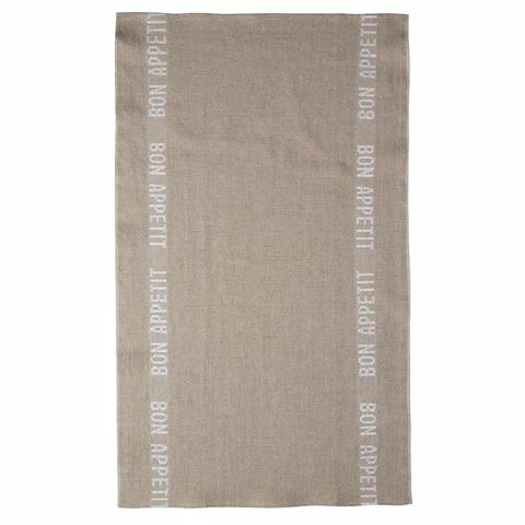 Charvet Editions - Tea Towel Bon Appetit White 77cm