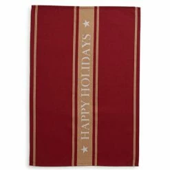 Lexington - Happy Holidays Kitchen Towel Red & Beige 70x50cm