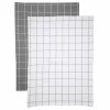 Rans - Cambridge Waffle Tea Towel Grey & White Set 2pce