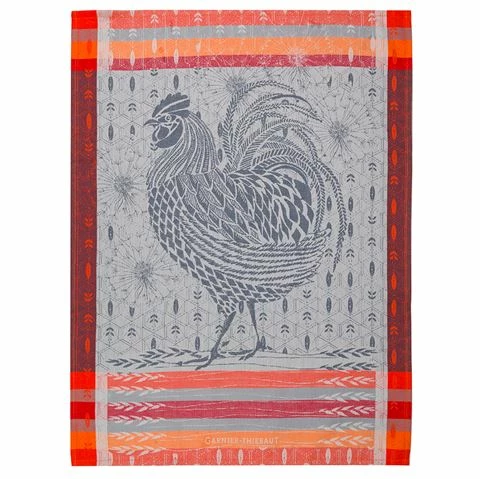 Garnier-Thiebaut - Tea Towel Cocorico Design Orange