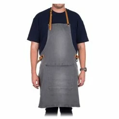 Dutchdeluxes - Amazing BBQ Style Denim Apron Washed Grey