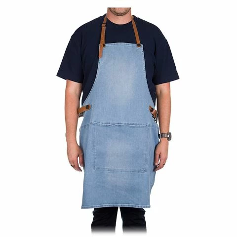 Dutchdeluxes - Amazing BBQ Style Denim Apron Washed Indigo