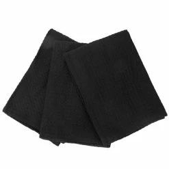 Rans - London Waffle Tea Towel Black Set 3pce