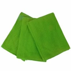 Rans - London Waffle Tea Towel Lime Green Set 3pce