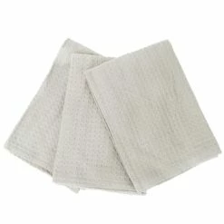 Rans - London Waffle Tea Towel Light Grey Set 3pce