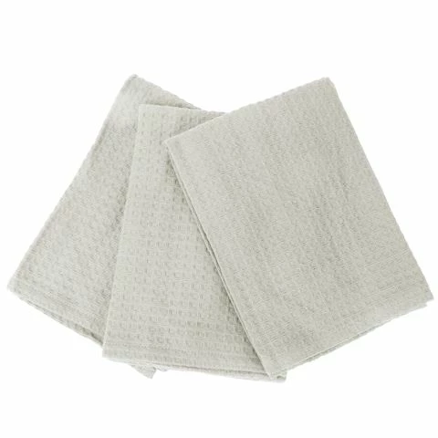 Rans - London Waffle Tea Towel Light Grey Set 3pce
