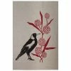 Eastbourne Art - Tea Towel Magpie Flowers