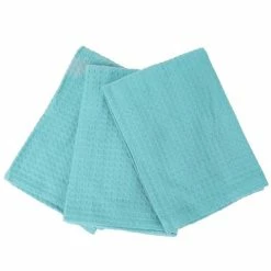 Rans - London Waffle Tea Towel Island Paradise Blue Set 3pce