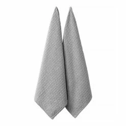 Ladelle - Eco Recycled Kitchen Towel Set Light Grey 2pce