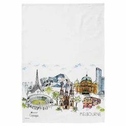 Ashdene - Cityscapes Melbourne City Kitchen Towel