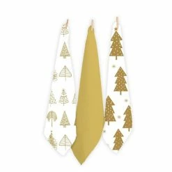 Rans - Christmas Tree Tea Towel Gold Set 3pce