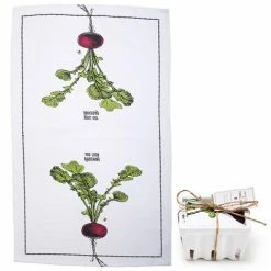 Two's Company - Farm-To-Table Tea Towel In Crate Radish