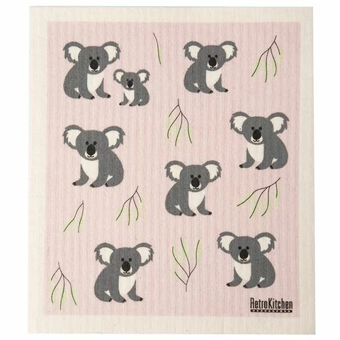 Retro Kitchen - Biodegradable Dish Cloth Koalas