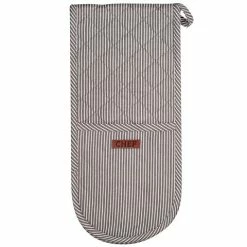Ogilvies Designs - Chef Double Ended Oven Mitt Stripe Grey