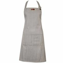 Ogilvies Designs - Chef Kitchen Apron Stripe Grey 70x80cm