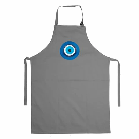 Mondano - Greek Mati Apron Charcoal