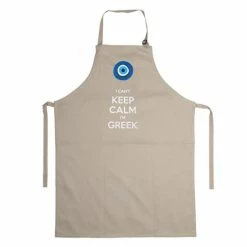 Mondano - I Can't Keep Calm I'm Greek Apron Natural