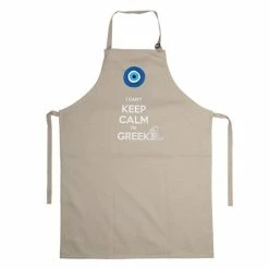Mondano - I Can't Keep Calm I'm Greek Apron Crown Natural
