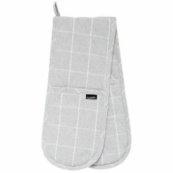 Ladelle - Eco Check Double Oven Mitt Grey