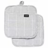 Ladelle - Eco Check Pot Holder Grey Set 2pce