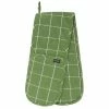 Ladelle - Eco Check Double Oven Mitt Green