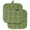 Ladelle - Eco Check Pot Holder Green Set 2pce